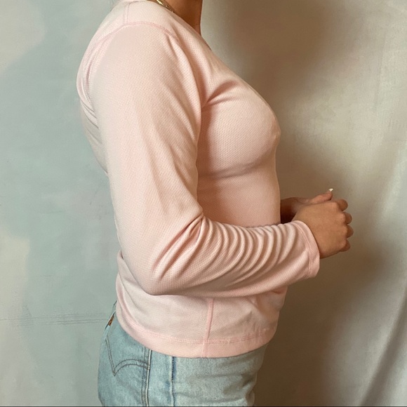 COLUMBIA BABY PINK LONG SLEEVE THERMAL WEAR BLOUSE - Picture 3 of 5
